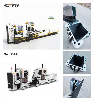 Sierra de corte cnc de doble cabeza para perfil de aluminio.