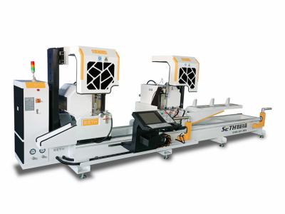 Sierra ingletadora cnc de doble cabezal para perfil de aluminio