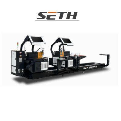 sierra ingletadora doble cnc